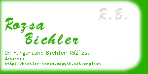 rozsa bichler business card